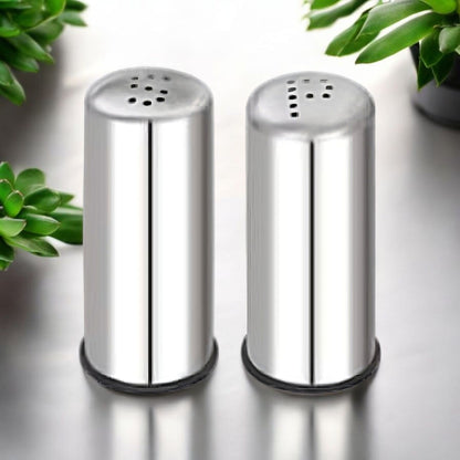 Stainless Steel Tall Salt & Pepper Shaker Set