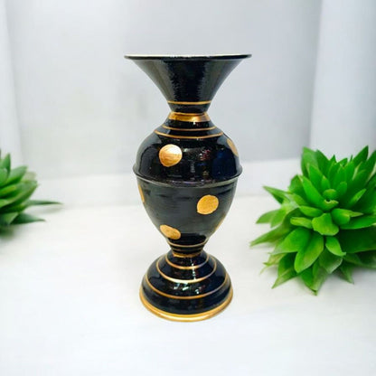 Elegant Black and Gold Decorative Vase