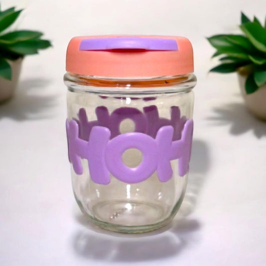 Glass Tumbler with Flip Straw Lid