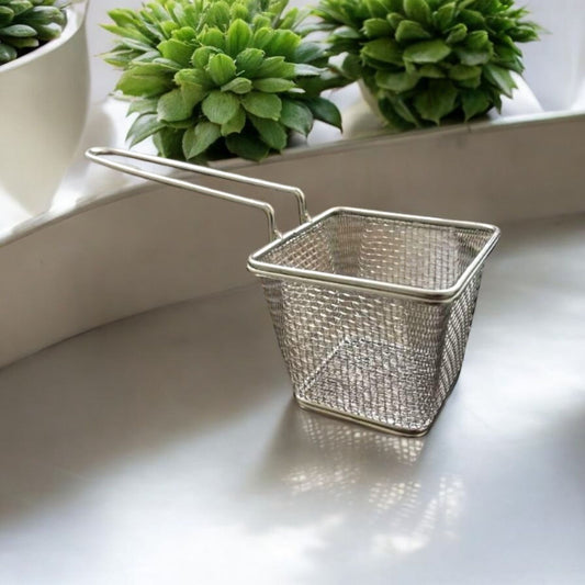 Mini Stainless Steel Fry Basket with Handle