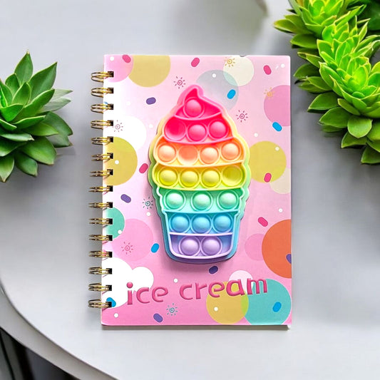 Colorful Ice Cream Pop It Notebook