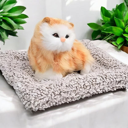 Lifelike Sleeping Cat Plush Toy