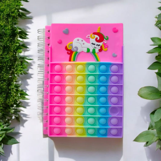 Rainbow Unicorn Pop It Notebook