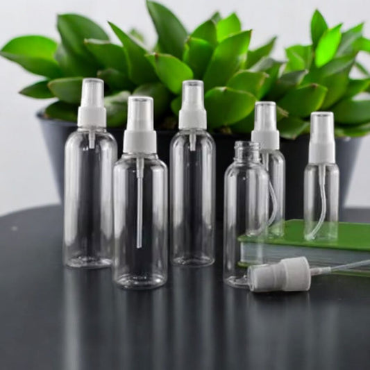 Refillable Clear Travel Spray Bottles Set 50ml