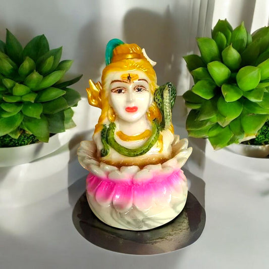 Lord Shiva Idol with Lotus Base