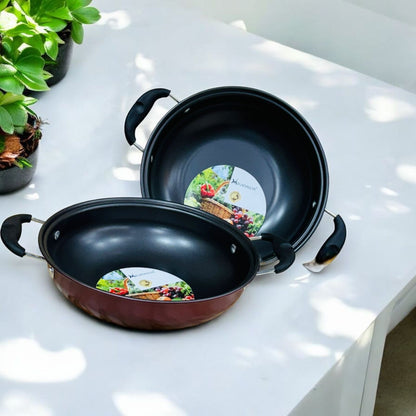 Non Stick Oval Kadhai with Dual Handles