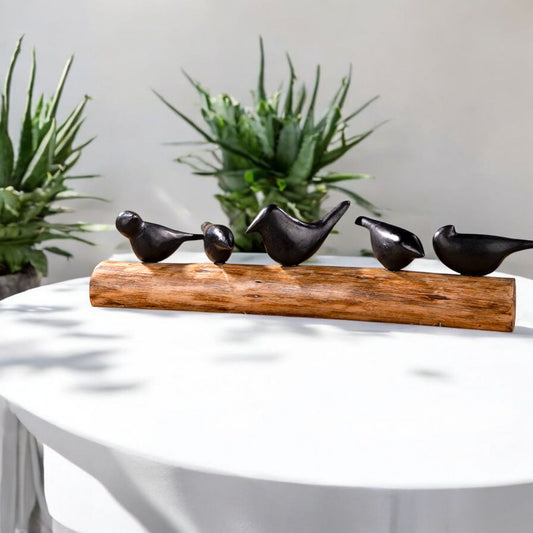 Black Bird Figurine Set