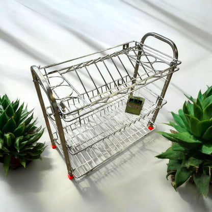 Stainless Steel 3-Tier Dish Drainer Rack