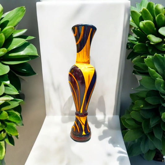 Vibrant Handcrafted Swirl Design Vase