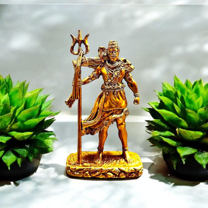 Golden Lord Shiva Idol Statue Decor