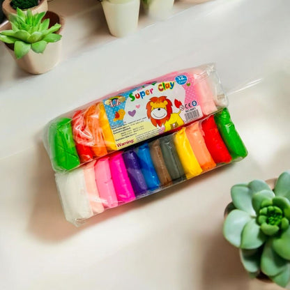 Super Clay Set – 12 Vibrant Colors for Creative Fun