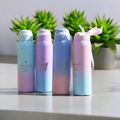Pastel Gradient Straw Lid Water Bottle 500ml