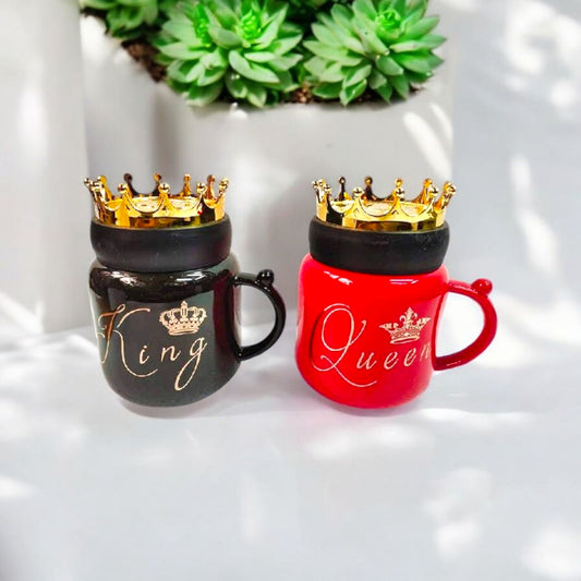 King and Queen Crown Mug Set