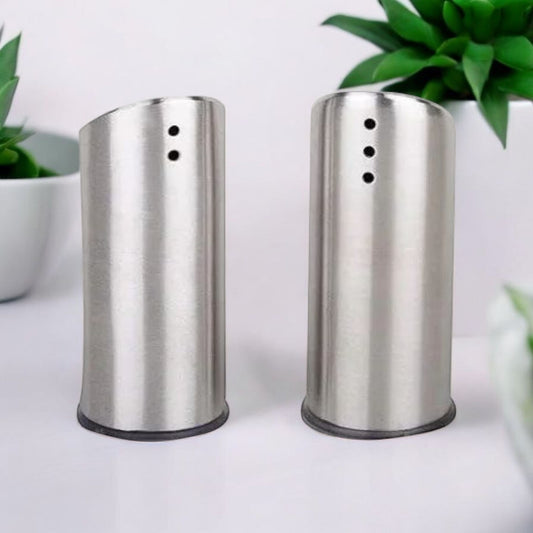 Stainless Steel Tall Salt & Pepper Shaker Set