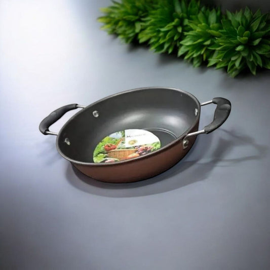 Non Stick Oval Kadhai with Dual Handles