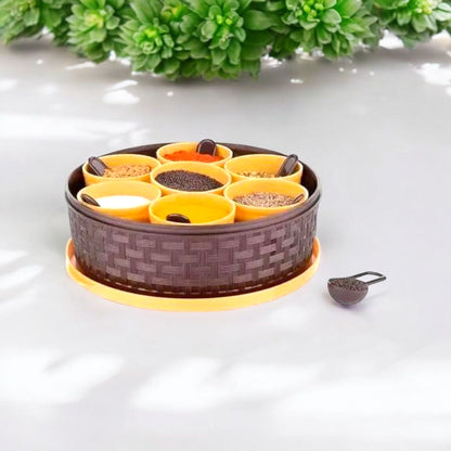 Round Masala Box with 7 Containers