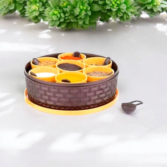 Round Masala Box with 7 Containers