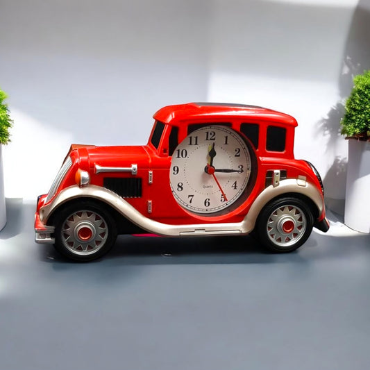 Vintage Red Car Shaped Table Clock