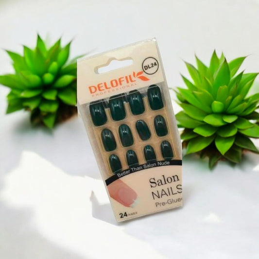 Pre Glued Glossy Artificial Nails Set