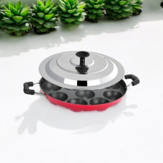 Non Stick Appam Patra with Lid & Handles