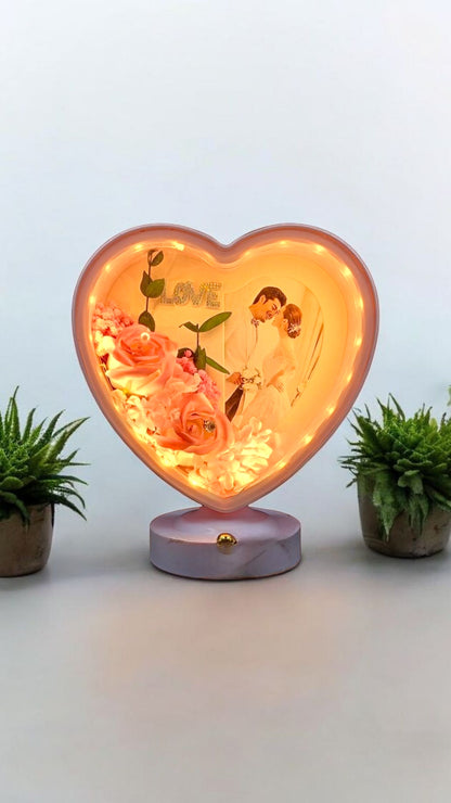 Romantic Heart Shaped LED Photo Frame