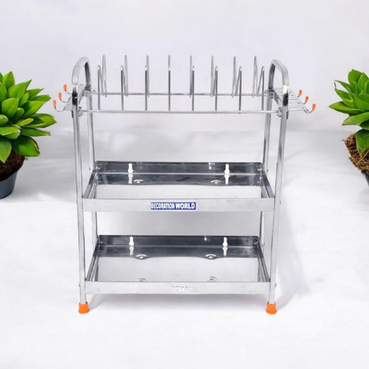 Stainless Steel 3-Tier Plate Stand