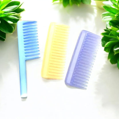 Pastel Wide-Tooth Hair Detangling Combs