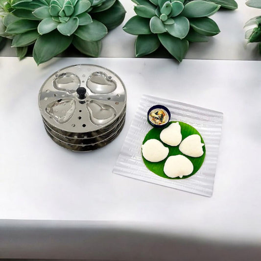 Stainless Steel Heart-Shaped Idli Maker
