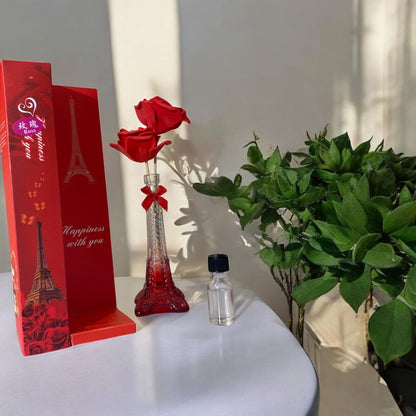 Rose Aroma Diffuser Set Eiffel Tower Design