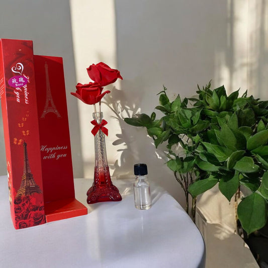 Rose Aroma Diffuser Set Eiffel Tower Design