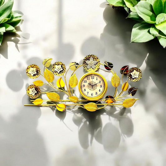 Elegant Floral Wall Clock Decor