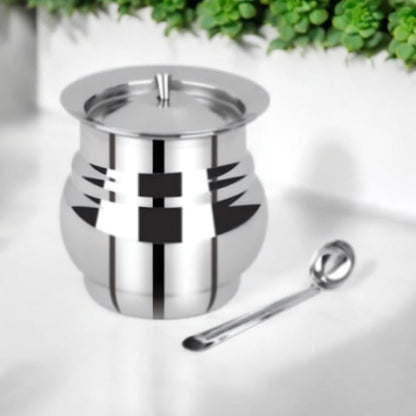 Stainless Steel Storage Pot with Spoon