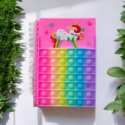 Rainbow Unicorn Pop It Notebook