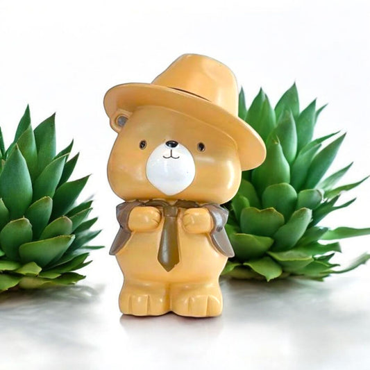 Charming Bear Figurine in Formal Attire