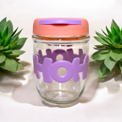Glass Tumbler with Flip Straw Lid