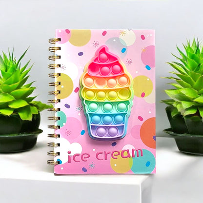 Colorful Ice Cream Pop It Notebook