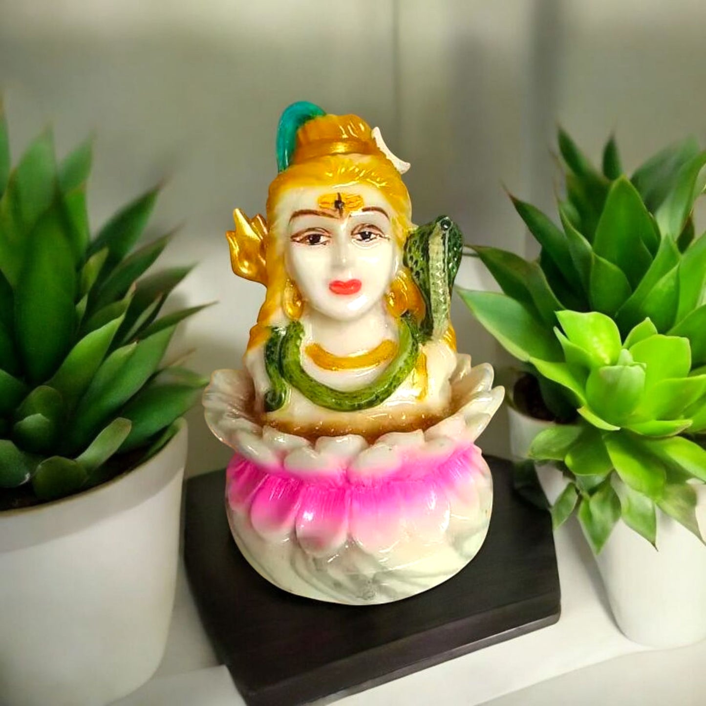 Lord Shiva Idol with Lotus Base