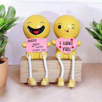 Charming Yellow Love Emotion Figurines