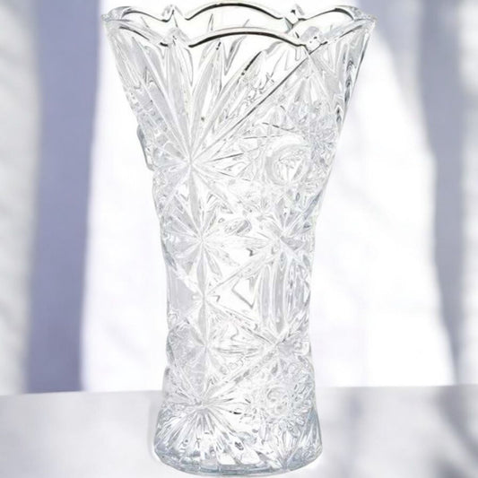 Crystal Cut Flower Vase