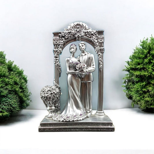 Romantic Silver Couple Figurine