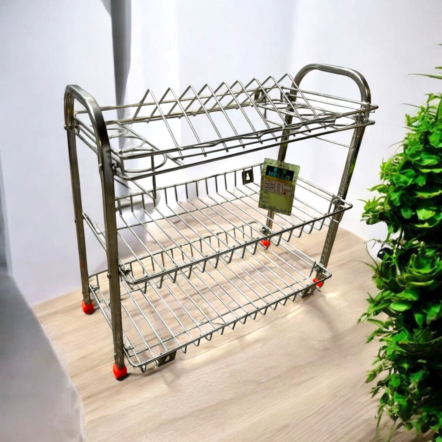 Stainless Steel 3-Tier Dish Drainer Rack