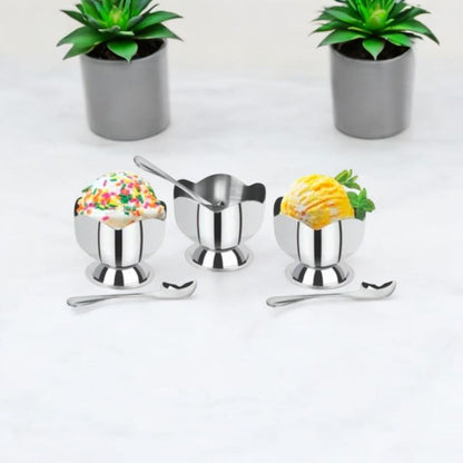 Stainless Steel Tulip Ice Cream Bowl