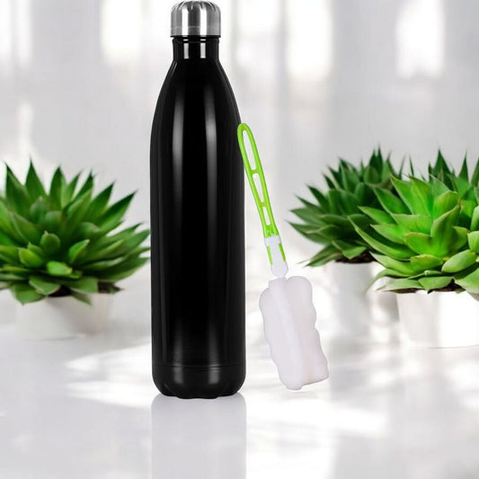 Black Stainless Steel Water Bottle 1000ml