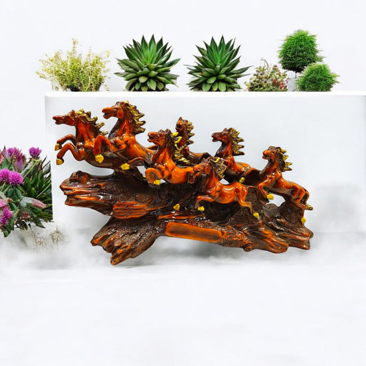 Horse Family Decorative Sculpture