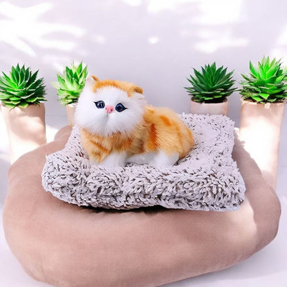 Lifelike Sleeping Cat Plush Toy