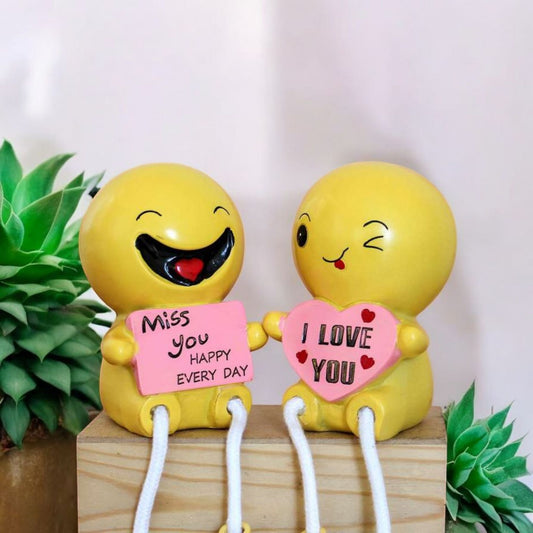 Charming Yellow Love Emotion Figurines