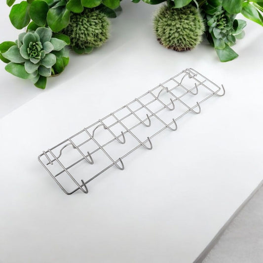 Stainless Steel Wall-Mount Utensil Hook Rack