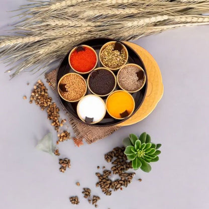 Round Masala Box with 7 Containers
