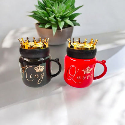 King and Queen Crown Mug Set
