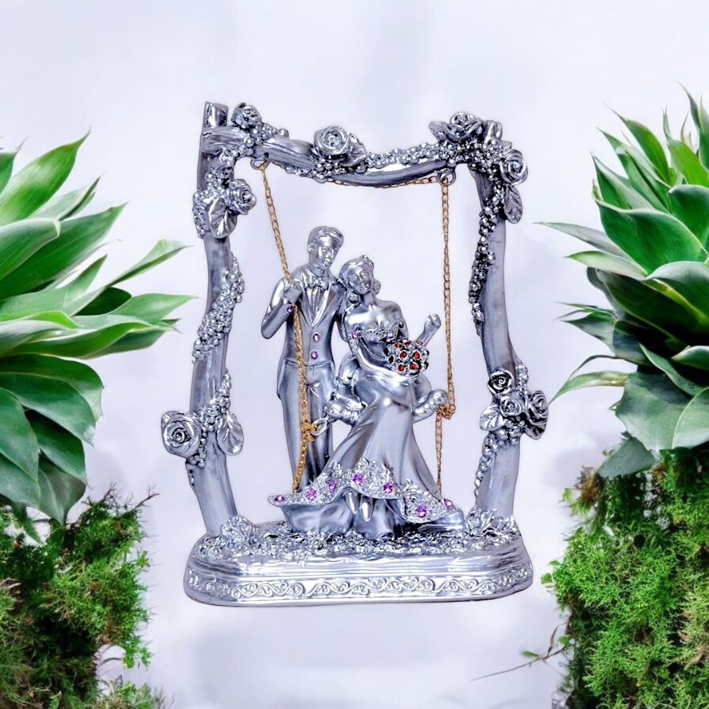 Romantic Couple Swing Decorative Figurine